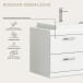 Badezimmer-Set >Scout< in Weiß/Weiß hochglanz - 80x191x50cm (BxHxT)