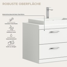 Badezimmer-Set >Scout< in Weiß/Weiß hochglanz - 132x191x34cm (BxHxT)
