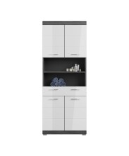 Hochschrank >Scout< in Rauchsilber/Weiß...