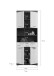Hochschrank >Scout< in Rauchsilber/Weiß hochglanz - 74x191x31cm (BxHxT)