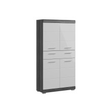 Midischrank >Scout< in Rauchsilber/Weiß...