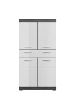Midischrank >Scout< in Rauchsilber/Weiß...