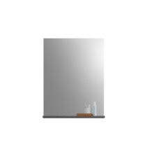 Spiegel >Scout< in Rauchsilber/Spiegelglas - 60x79x18cm (BxHxT)
