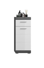 Badezimmer-Set >Scout< in Rauchsilber/Weiß hochglanz - 164x191x34cm (BxHxT)
