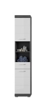 Badezimmer-Set >Scout< in Rauchsilber/Weiß hochglanz - 186x191x34cm (BxHxT)
