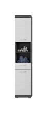 Badezimmer-Set >Scout< in Rauchsilber/Weiß hochglanz - 190x191x34cm (BxHxT)