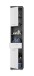 Badezimmer-Set >Scout< in Rauchsilber/Weiß hochglanz - 190x191x34cm (BxHxT)