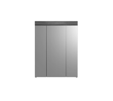 Badezimmer-Set >Scout< in Rauchsilber/Weiß hochglanz - 164x191x34cm (BxHxT)