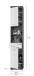 Badezimmer-Set >Scout< in Rauchsilber/Weiß hochglanz - 164x191x34cm (BxHxT)