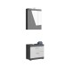 Badezimmer-Set >Scout< in Rauchsilber/Weiß hochglanz - 60x191x34cm (BxHxT)