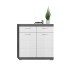 Garderoben-Set >Scout< in Rauchsilber/Weiß hochglanz - 195x197x40cm (BxHxT)