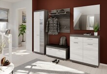 Garderobenpaneel >Scout< in Rauchsilber/-- - 90x98x27cm (BxHxT)