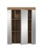 Badezimmerspiegelschrank >Wave< in Nox Oak Dekor / Spiegel - 60x79x18cm (BxHxT)
