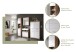 Badezimmerspiegelschrank >Wave< in Nox Oak Dekor / Spiegel - 60x79x18cm (BxHxT)