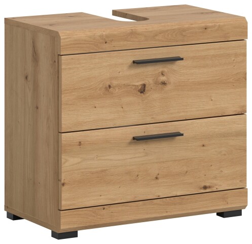 Waschbeckenunterschrank >Scout< in Artisan Eiche Nachbildung - 60x56x34 (BxHxT)