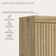 Hängeschrank >Scout< in Artisan Eiche Nachbildung - 74x79x24cm (BxHxT)