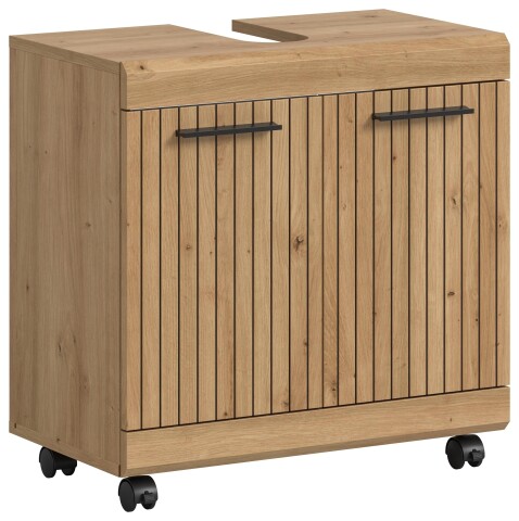 Waschbeckenunterschrank >Scout< in Artisan Eiche Nachbildung - 60x60x34 (BxHxT)