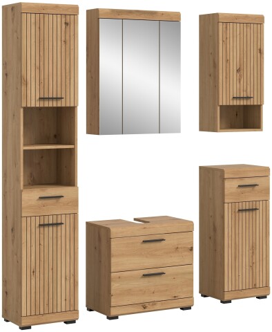 Badezimmer-Set >Scout< in Artisan Eiche Nachbildung - 164x191x34cm (BxHxT)