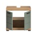 Waschbeckenunterschrank >Scout< in Eiche Dekor / Salbei - 60x56x34cm (BxHxT)