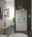 Midischrank >Scout< in Artisan Eiche Nachbildung/Salbei - 74x141x31cm (BxHxT)