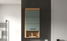 Hängeschrank >Scout< in Artisan Eiche Nachbildung/Salbei - 37x79x24cm (BxHxT)