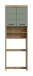 Waschmaschinenumbauschrank >Scout< in Eiche Dekor / Salbei - 63x191x24cm (BxHxT)