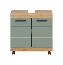 Waschbeckenunterschrank >Scout< in Eiche Dekor /...
