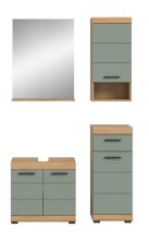 Badezimmer-Set >Scout< in Artisan Eiche Nachbildung/Salbei - 112x191x34 (BxHxT)