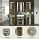 Badezimmer-Set >Scout< in Artisan Eiche Nachbildung/Salbei - 164x191x34 (BxHxT)