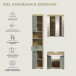 Badezimmer-Set >Scout< in Artisan Eiche Nachbildung/Salbei - 112x191x34 (BxHxT)