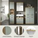 Badezimmer-Set >Scout< in Artisan Eiche Nachbildung/Salbei - 186x191x34 (BxHxT)