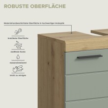 Badezimmer-Set >Scout< in Artisan Eiche Nachbildung/Salbei - 190x191x34 (BxHxT)