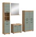 Badezimmer-Set >Scout< in Artisan Eiche Nachbildung/Salbei - 186x191x34 (BxHxT)