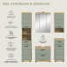 Badezimmer-Set >Scout< in Artisan Eiche Nachbildung/Salbei - 164x191x34 (BxHxT)