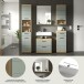 Badezimmer-Set >Scout< in Artisan Eiche Nachbildung/Salbei - 164x191x37 (BxHxT)