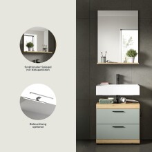 Badezimmer-Set >Scout< in Artisan Eiche Nachbildung/Salbei - 60x191x34cm (BxHxT)