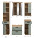 Badezimmer-Set >Scout< in Artisan Eiche Nachbildung/Salbei - 164x191x34 (BxHxT)