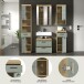 Badezimmer-Set >Scout< in Artisan Eiche Nachbildung/Salbei - 164x191x34 (BxHxT)