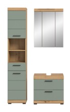 Badezimmer-Set >Scout< in Artisan Eiche Nachbildung/Salbei - 112x191x34 (BxHxT)