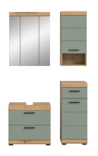Badezimmer-Set >Scout< in Artisan Eiche Nachbildung/Salbei - 112x191x34 (BxHxT)
