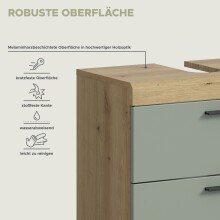 Badezimmer-Set >Scout< in Artisan Eiche Nachbildung/Salbei - 164x191x34 (BxHxT)