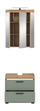 Badezimmer-Set >Scout< in Artisan Eiche Nachbildung/Salbei - 60x191x34cm (BxHxT)