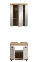 Badezimmer-Set >Scout< in Evoke Oak Nachbildung/Kaschmir - 60x191x34cm (BxHxT)
