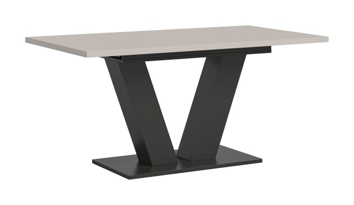 Kulissen-Esstisch >Motion< ausziehbar in Grau/Kaschmir - 150-190x76x90cm (BxHxT)