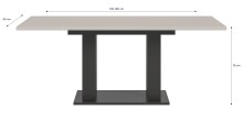 Kulissen-Esstisch >Motion< ausziehbar in Grau/Kaschmir - 150-190x76x90cm (BxHxT)