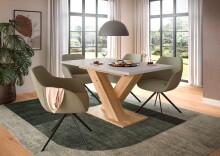 Kulissen-Esstisch >Motion< ausziehbar, Artisan Eiche Dekor/Kaschmir - 150-190x76x90cm (BxHxT)