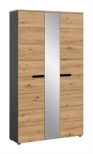 Garderobenschrank >Canu< in Basalt grau/Artisan...