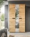 Garderobenschrank >Canu< in Basalt grau/Artisan Eiche Dekor - 105x190x37 (BxHxT)