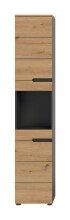 Hochschrank >Canu< in Basalt grau/Artisan Eiche...