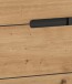 Hochschrank >Canu< in Basalt grau/Artisan Eiche Nachbildung - 38x193x34 (BxHxT)